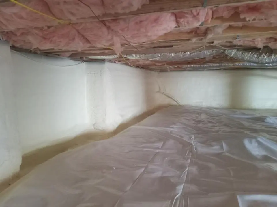 Crawl space encapsulation with closed-cell spray foam for Metal Roof Coating in Des Peres